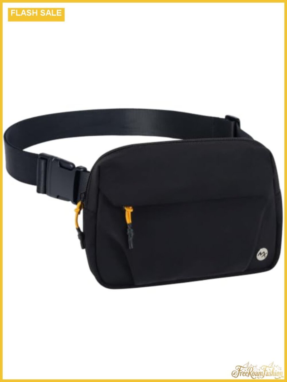 Crossbody Belt Bag Fanny Pack 6-Zipper Pockets Adjustable Strap Water Resistant